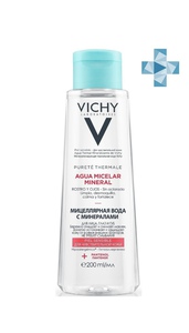 VICHY PURETE THERMALE Мицеллярная вода с минералами для чувствительной кожи, 200 мл