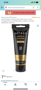 Arteza Metallic Acrylfarbe Gold