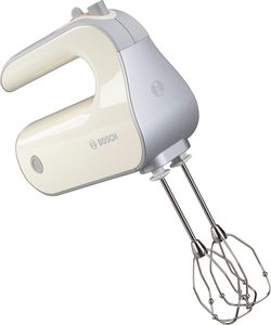 BOSCH Handmixer Styline Colour MFQ40301, 500 W, 5 Stufen plus Turbostufe, 2 Rührbesen, 2 Edelstahl-Knethaken, smooth vanilla/silber