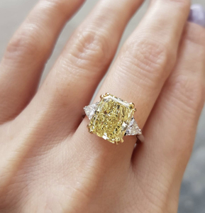 Yellow diamond ring