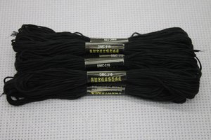Черные нитки мулине 310 (DMС / CXC)