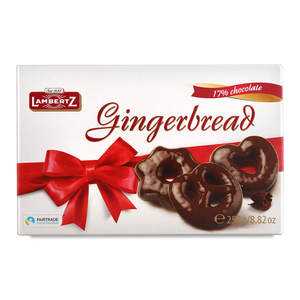 Пряники имбирные Gingerbread с темным шоколадом Lambertz
