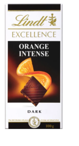 Шоколад Lindt Excellence с кусочками апельсина и миндаля