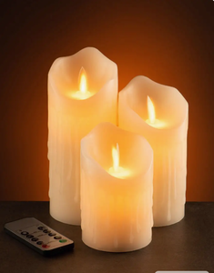 Свечи светодиодные с пультом набор (белые)