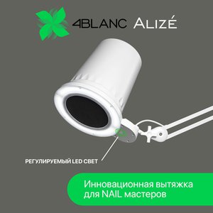 Вытяжка (пылесос) для маникюра и педикюра 4BLANC Alize с настольным креплением