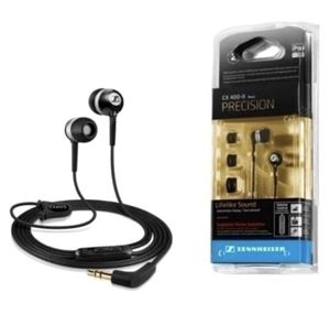 Sennheiser CX 400-II Precision Stereo-In-Ear-Kopfhörer (1,2 m Kabellänge, 3,5 mm Klinkenstecker, Earadapterset S/M/L, Tragetasche) schwarz