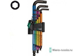 Набор Г-Образных Ключей WERA 950 SPKL/9 SM N Multicolour BlackLaser 073593