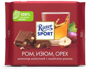 Ritter Sport "Ром, Орех, Изюм"