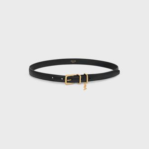 Celine Elegant Charm 1 Belt in Smooth Calfskin Black