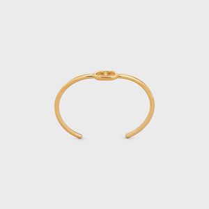 Celine Maillon Triomphe Thin Cuff Bracelet in Brass with Gold Finish Gold