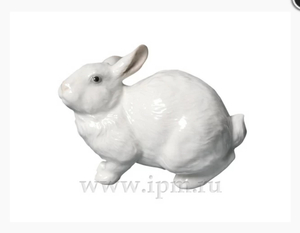 Скульптура Кролик ушастик белый