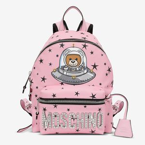 Moschino Ufo Teddy Bear Backpack Pink