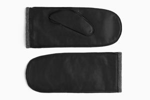 cos cashmere lined leather mittens