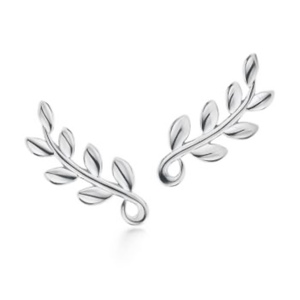 Olive Leaf Climber Earrings