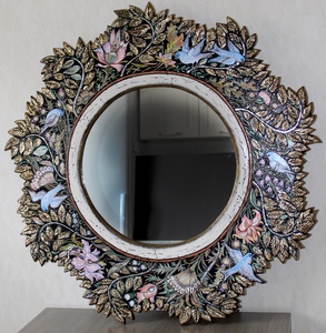 Зеркало ручной работы "Птицы и травы" от мастера InnaMarata