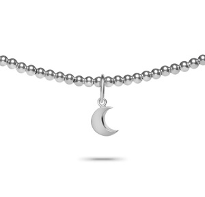 Silver Chocker Moon Pendant