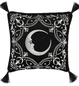 Gothic pillowcase with moon and stars