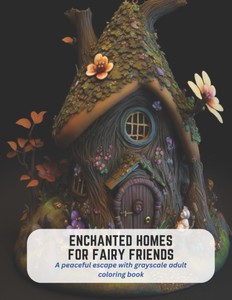 Enchanted Homes for Fairy Friends: A peaceful escape with grayscale adult coloring book
