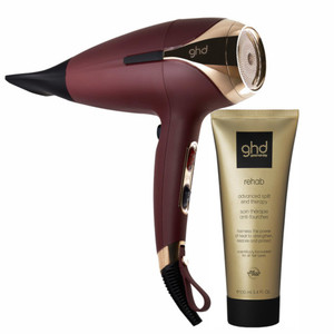 ghd helios Haartrockner bordeaux & rehab Haarstyling-Treatment Bundle