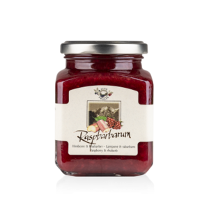 Raspbarbarum Fruchtaufstrich Himbeere und Rhabarber 335g