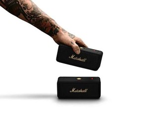 MARSHALL Emberton II Bluetooth Lautsprecher, Black and Brass, Wasserfest