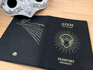 Обложка на паспорт с кристаллом Азема