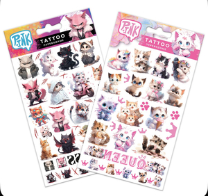 Переводные татуировки с котятами
