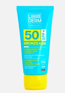 Солнцезащитный крем для лица и зоны декольте SPF50+ LIBREDERM Bronzeada
