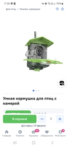 Умная кормушка для птицы с камерой