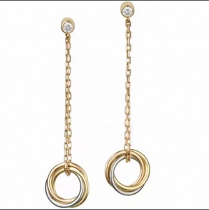 Серьги Cartier trinity