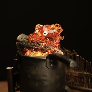calcifer resin statue