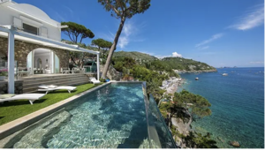 Modern villa next to the sea (France or Italy)