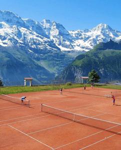 Tennis in Lauterbrunnen, Switzerland