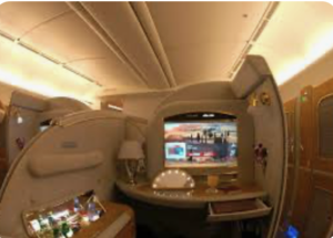 Take first class Emirates flight