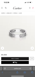 LOVE RING, SMALL MODEL, 8 DIAMONDS