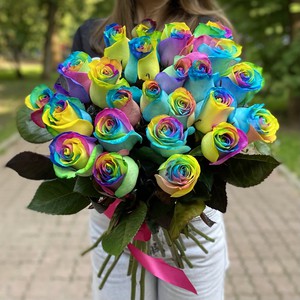 разноцветные розы