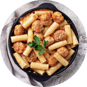 Паста с митболлами