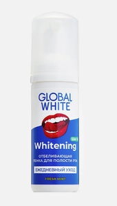 Отбеливающая пенка для полости рта Global White