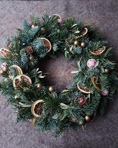 мастер класс по флористике. рождественский венок