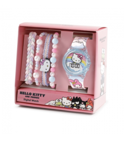 HELLO KITTY Silikoonist rihmaga käekella & käevõru komplekt