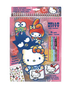 HELLO KITTY värvimise märkmik koos pliiatsitega