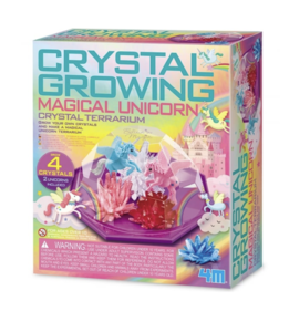 4M Kristallide kasvatamise komplekt Maagiline ükssarvik kristall-terraariumis