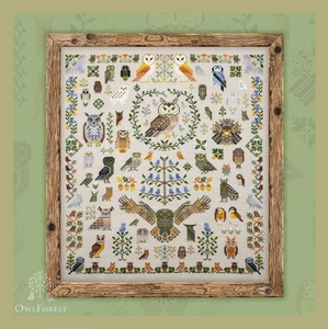 Вышивка "100 сов"