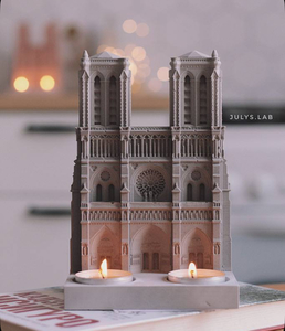 JULY'S LAB Подсвечник для 2 свечек серый