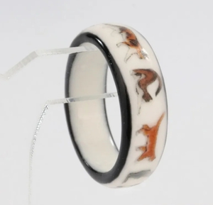 Кольцо из фарфора с котиками,размер 17