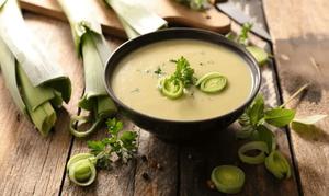 Суп-пюре из лука-порея