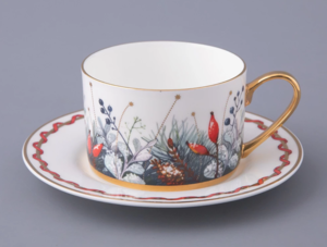 Чашка с блюдцем 250 мл форма Идиллия рисунок Календа, арт. 81.30758.00.1