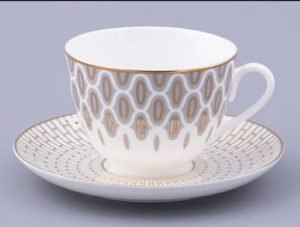 Чашка с блюдцем чайная форма Весенняя 2 рисунок Саламандра Грей, арт. 81.31631.00.1