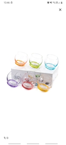 Набор посуды из цветного стекла