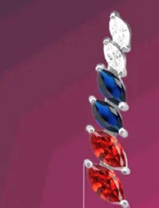 Серьги триколор